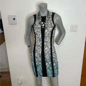 Gorgeous H&M Grey faded blue with black trims Mini Dress❤️6